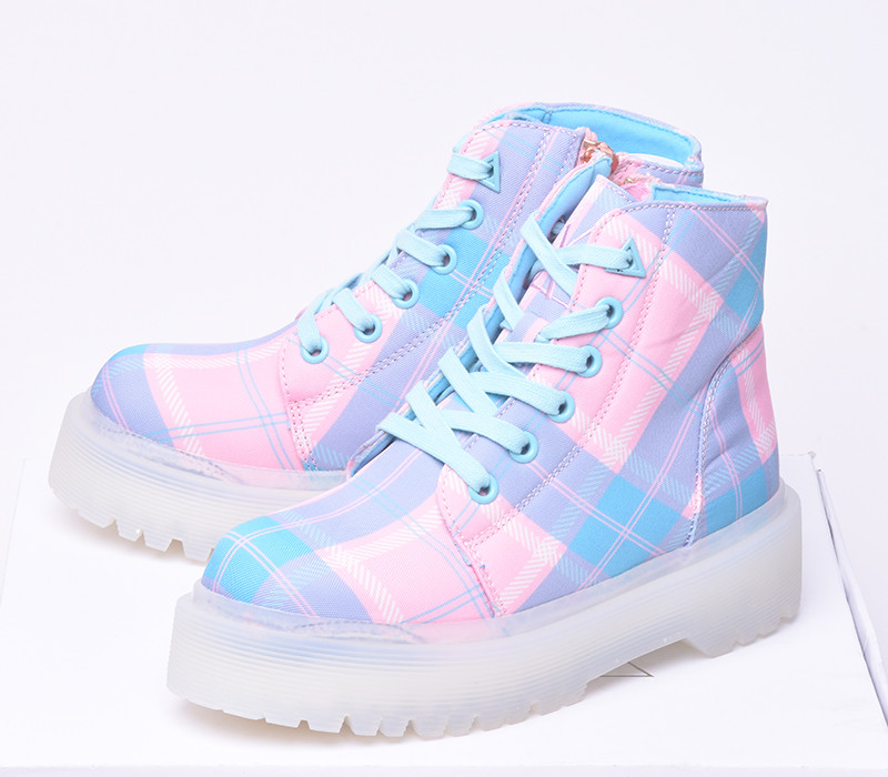 Womens Womens Womens Candy color Check Ankle Boots HighTop hoes Block Heels Lace up shoes New 8ff723 Womens Womens Womens Candy color Check Ankle Boots HighTop hoes Block Heels Lace up shoes New 8ff723