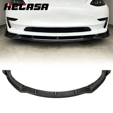 For Tesla Model 3 17-23 Front Bumper Lip Kit Chin Spoiler Carbon Fiber Style