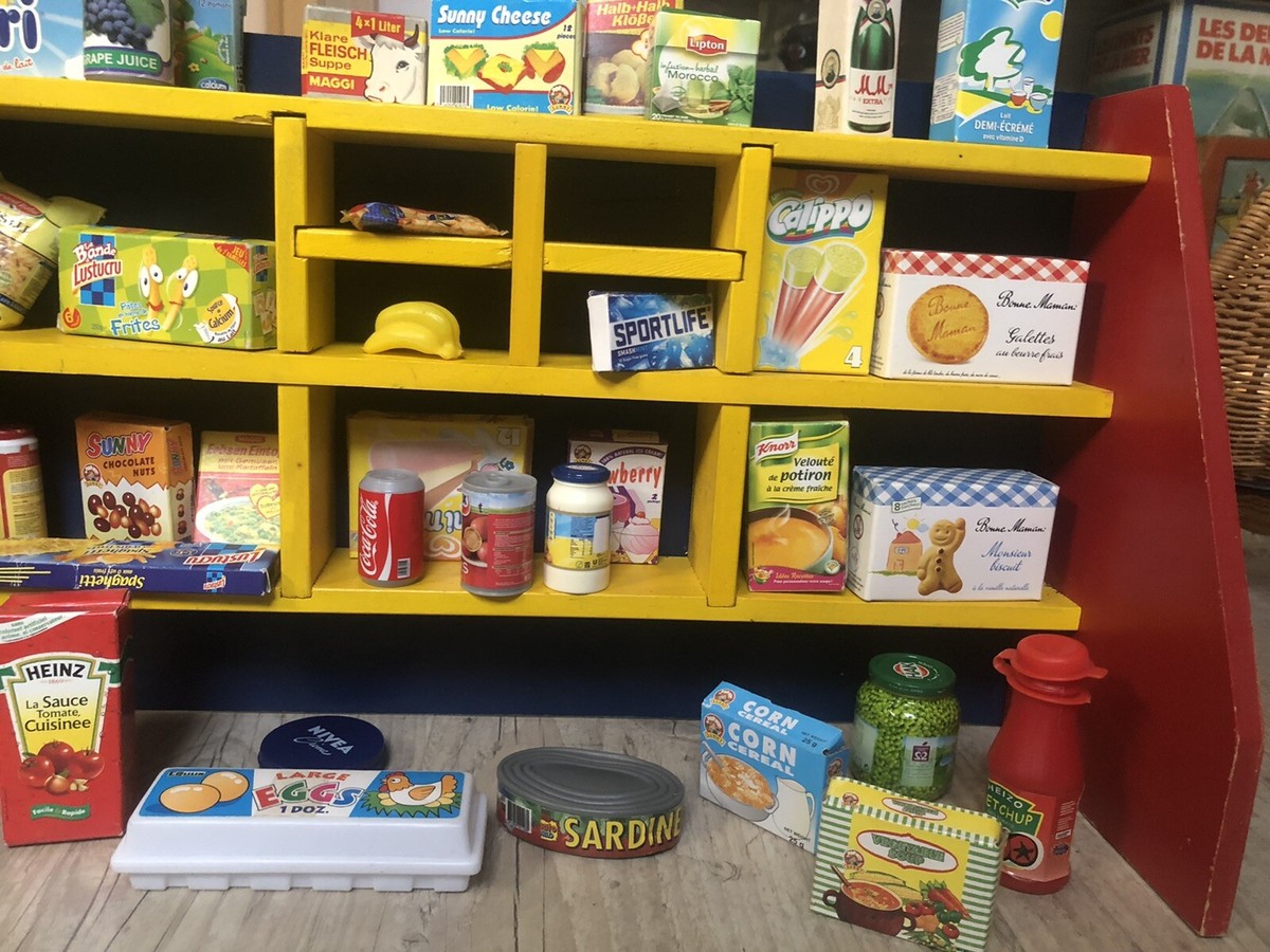 Ancienne épicerie Avec Boîtes Publicitaire/jouet Ancien/old Toy Grocery Store Imgx500 5189