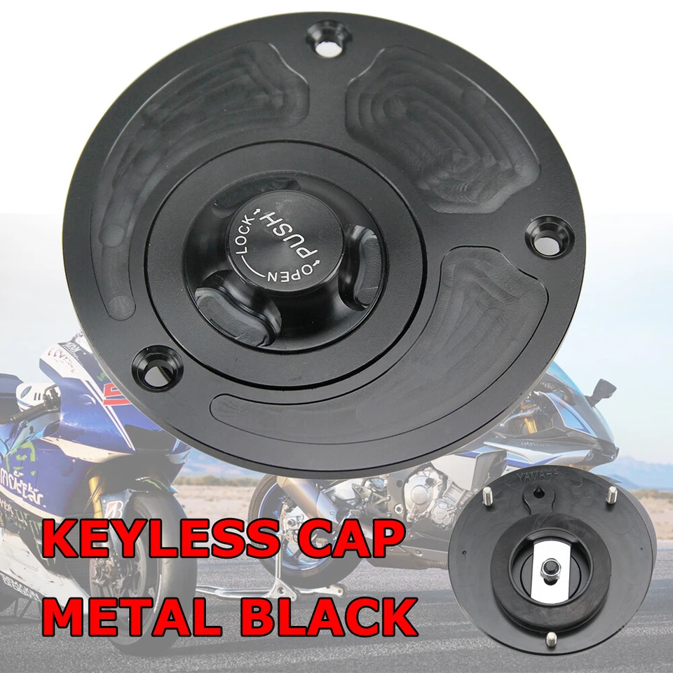 Tapa del tanque de gasolina sin llave para motocicleta Yamaha YZF R1 R3 R6 R6S R15 R25 R125 FZ Foto 2 de 4