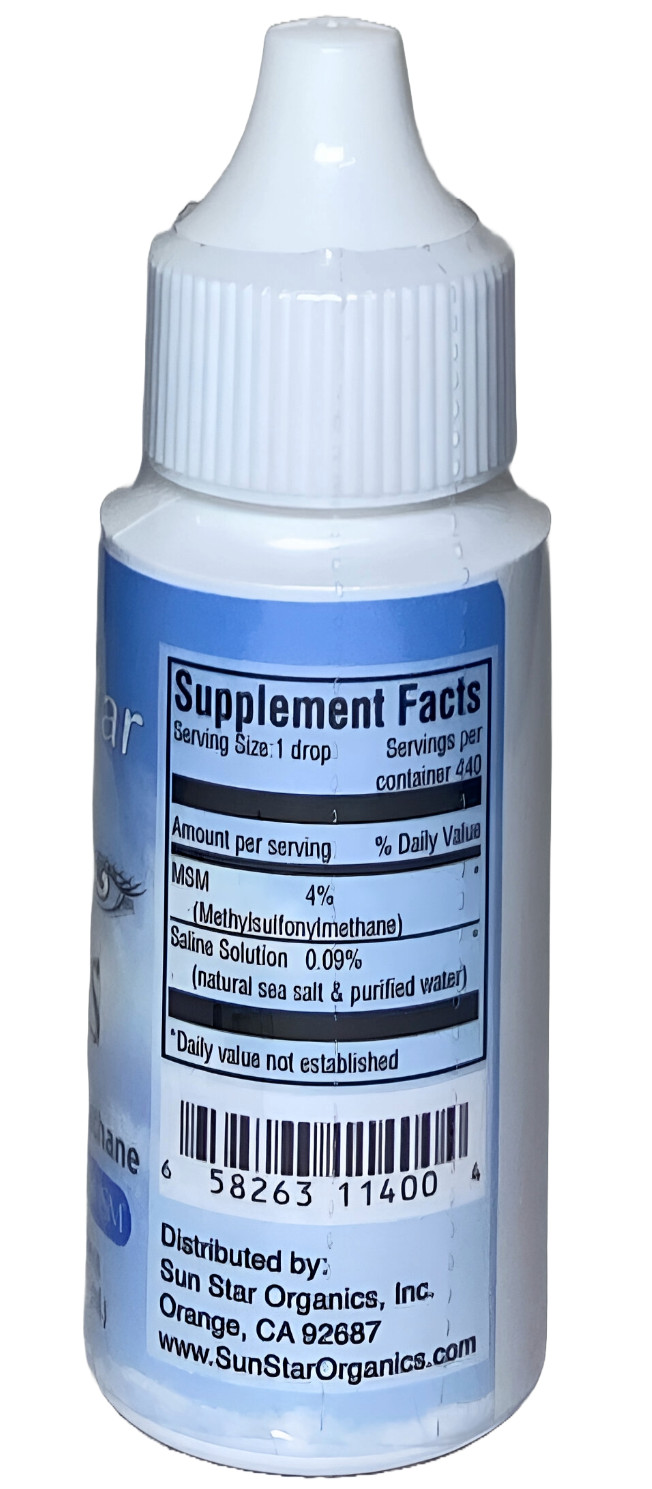 Sun Star Organics MSM Liquid Drops - 1 oz (2 PACK)