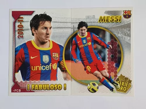 Lotto 2x Set Ufficiale FC Barcelona Lionel Messi #120 #121 Panini 2010-11 Raro �
