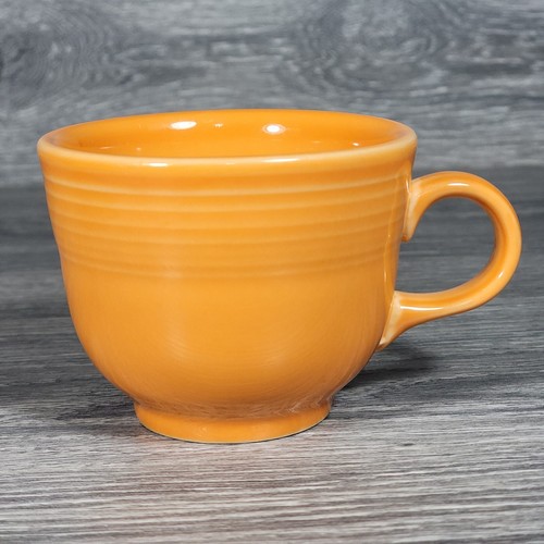 Fiesta Tea Cup & Saucer Set Orange Homer Laughlin HLC Fiestaware Made USA Teacup - Picture 2 of 18
