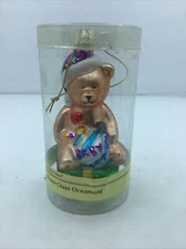 Greenbrier International Christmas House Blown Ornament Baby’s 1st Christmas