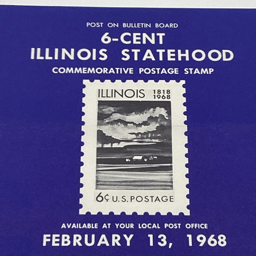 Feb 13 1968 6¢ Illinois Statehood Commemorative Postage Stamp FDC Advertising - Picture 2 of 4