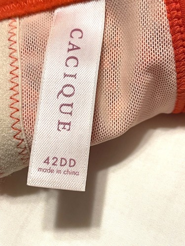 Bra CACIQUE Plus Red 42DD Lightly Padded Cups Underwire Lace Bra 118641 - Picture 8 of 9