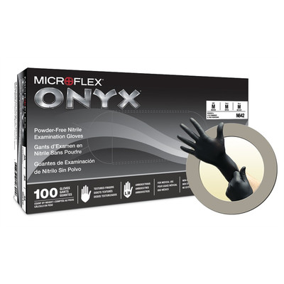  N642 Microflex GLOVE ONYX N64 NITRILE M