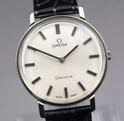 Omega Geneve Cal. 625 Silver Hand-Winding Men s Watch   Pre-Owned (Mint)