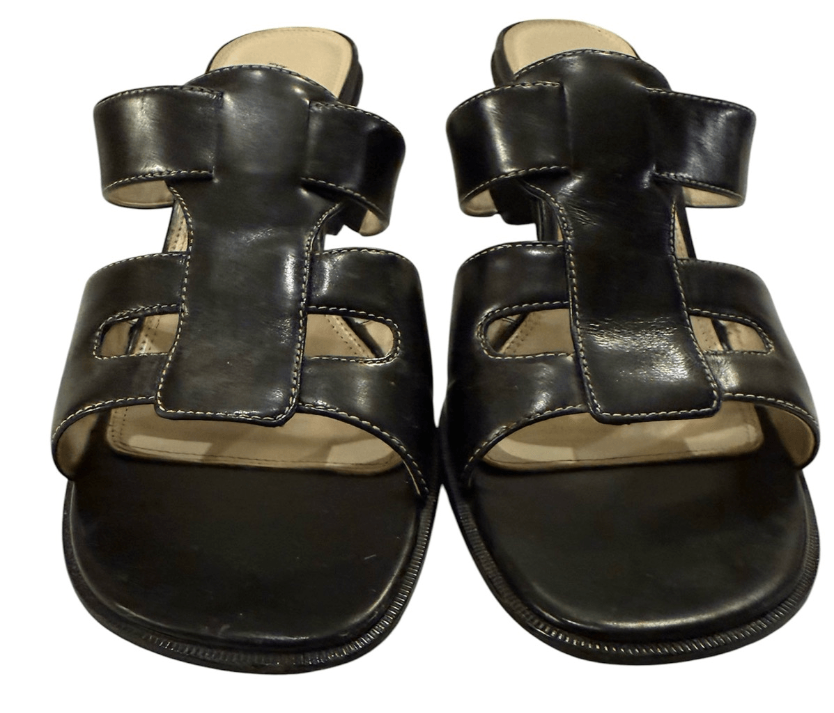 APL Anne Klein sandali donna neri slip in tacco a gattino tg. Festa della mamma primavera 9 5