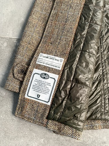 Men's CAMPLIN x HARRIS TWEED Tweed Hunting Shooting Jacket Trench Coat EU 52 L - Picture 22 of 24