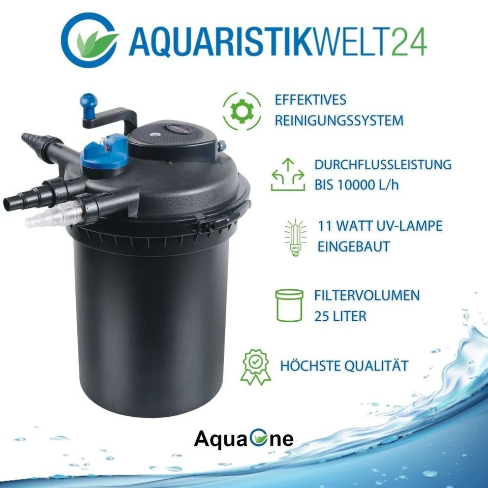 AquaOne CPF 10000 Bio Druckteichfilter 12000l Teichfilter mit 11 Watt UVC Klärer - Bild 2 von 4