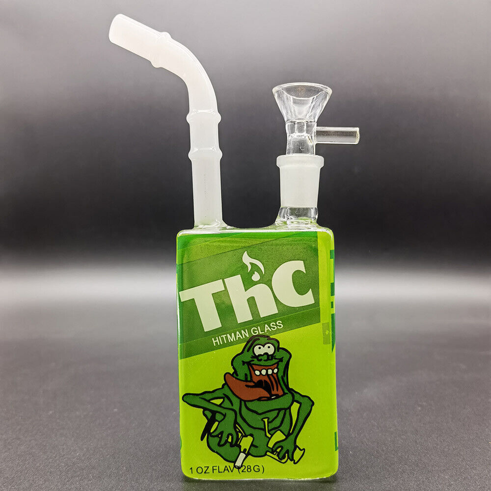 7 inch Juice Box Glass Bong Smoking Water Pipe Bubbler Hookah +Bowl