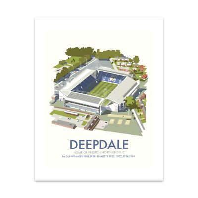 Deepdale, Preston North End F. C. 28x35cm Art Print by Dave Thompson