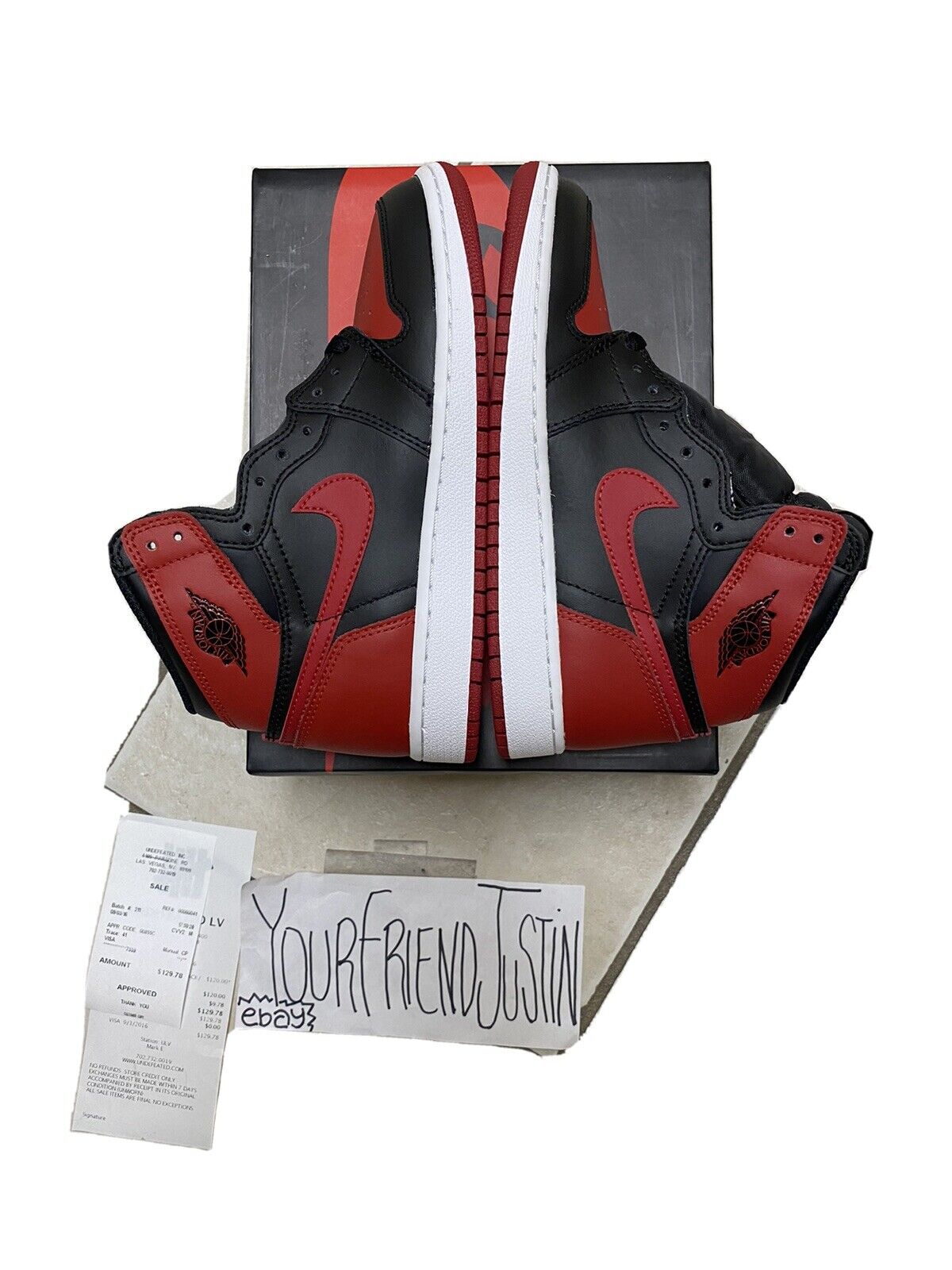 Nike Air Jordan 1 Retro HIGH OG BG Banned (GS) Bred 575441-001 