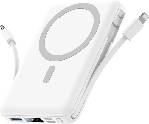 Yiisonger Magnetic Wireless Powerbank - 10000Mah Tragbares Ladegerät Weiß