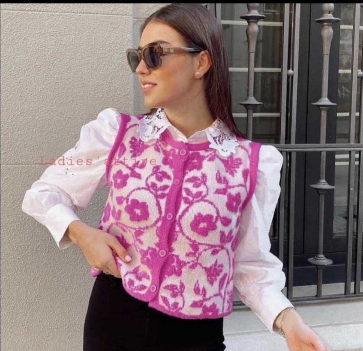 ZARA Floral Jacquard knit vest 3859/015 Small | eBay ZARA Floral Jacquard knit vest 3859/015 Small | eBay