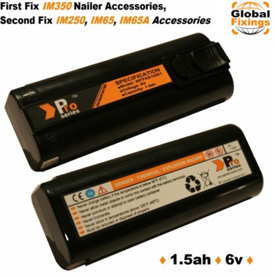 2x Ersatz Akku 1,5Ah Nimh (Pro-Serie) für Paslode IM350/350+/65/65A