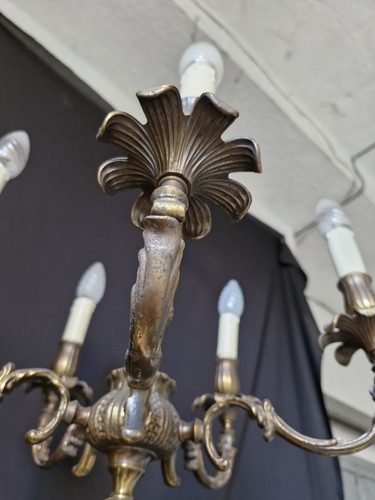 Vintage Antique Brass Medium Chandelier Lighting Ceiling Light 5 Arms - 第 13/15 張圖片