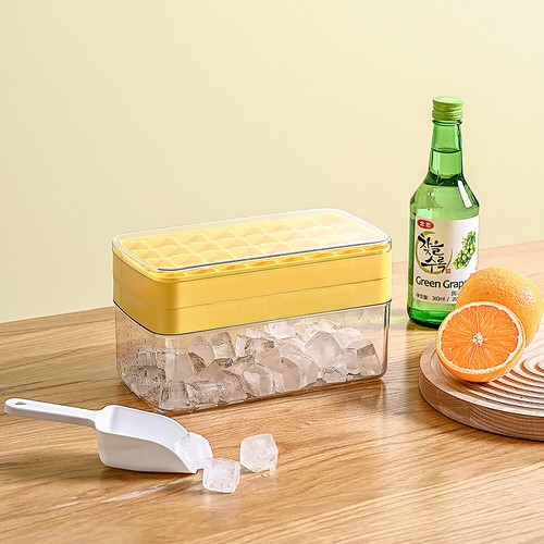 Eiswürfelform Silikon 64 Eiswürfel mit Deckel Eiswürfelbehälter Ice Cube Tray DE - Bild 11 von 17