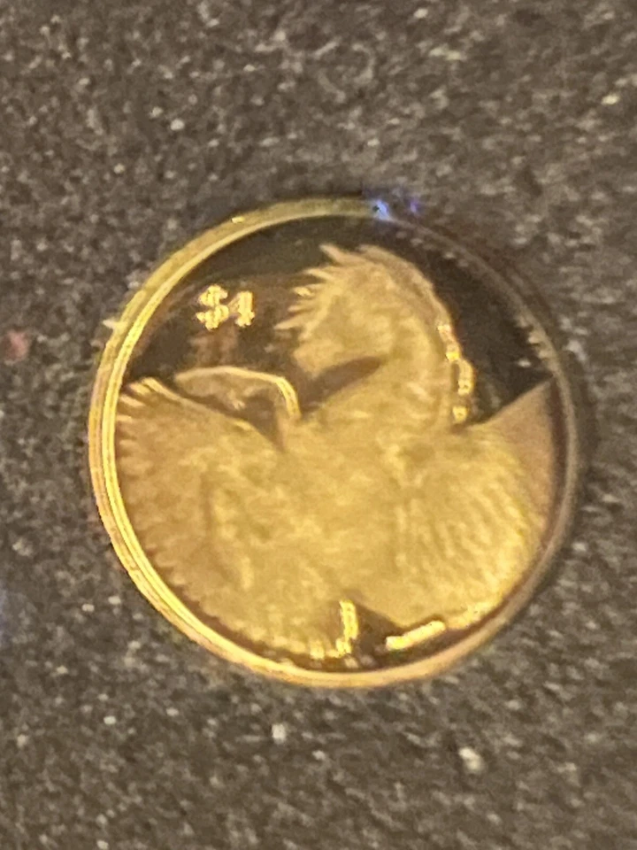 MONEDA DE ORO MEDIO GRAMO 999,9. PEGASO. DE LA ISLA VIRGEN BRITÁNICA. SOLO 199 ACUÑADO Foto 4 de 4