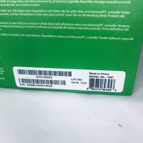 EMPTY BOX ONLY Official Microsoft Xbox One Controller Wireless Black (1697) - Picture 9 of 9