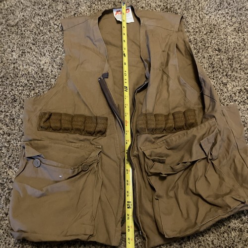 VINTAGE Avid Vest Mens Large Brown Shell Loops Vest 80s Hunting Safari - Picture 3 of 3