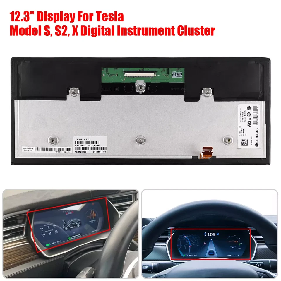 Pantalla 12.3" para Tesla Model S, S2, X GEN 2 Digital Instrument LA123WF1(SL)(01) - Imagen 2 de 4