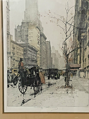 Luigi Kasimir Color Etching - “New York, Park Ave Luigi Kasimir Color Etching - “New York, Park Ave