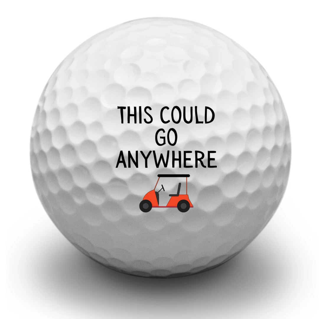 Second Ave Pack of 3 Joke Funny Golf Balls This Could Go Anywhere Father's  Day