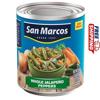 San Marcos Whole Jalapeno Peppers, 26 Ounce