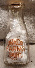 NICE ORRCO FARMS DAIRY LIBERTY INDIANA has an ORIGINAL ORRCO CAP PINT ACL BOTTLE