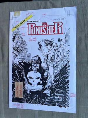 Couverture Originale Punisher N°6 - Semic Novembre 1990 - Whilce Portacio