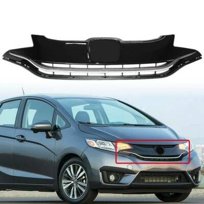 For Honda FIT 2015 2016 2017 Front Bumper Grill Grille Assembly ABS Chrome&Black