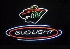 Minnesota Sport Ice Hockey Beer Neon Light Sign Lamp Bar Open Club Night 24x20