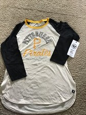 47 BRAND, Pittsburgh Pirates WOMEN'S M LONG SLEEVED SHIRT, SANDSTONE/BLACK