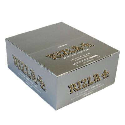 KING SIZE RIZLA SILVER SLIM ZIGARETTE ORIGINAL SMOKING BLÄTTCHEN ULTRADÜNN