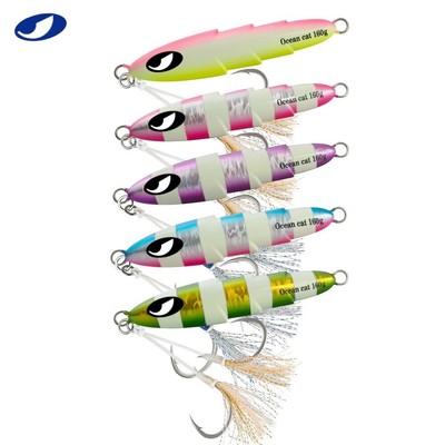 Slow Pitch Jig Flat Fall Jigging Vertical Jigs Saltwater Jig Fishing Lure Bait