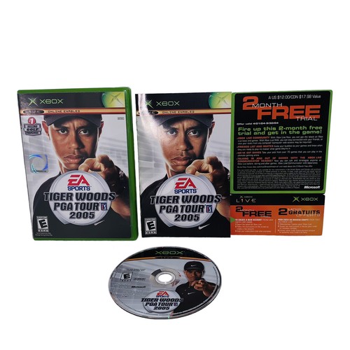 Tiger Woods PGA Tour 2005 (Microsoft Xbox, 2005) Completo CIB - Foto 1 di 9