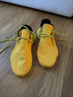 Adidas HU NMD Pharrell Williams 10 Human Race Hindi Gold Yellow Extra Eye GY0091