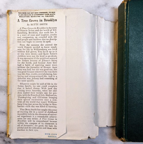 A TREE GROWS IN BROOKLYN - Betty Smith HCDJ Harper 1943 1st - Picture 3 of 9