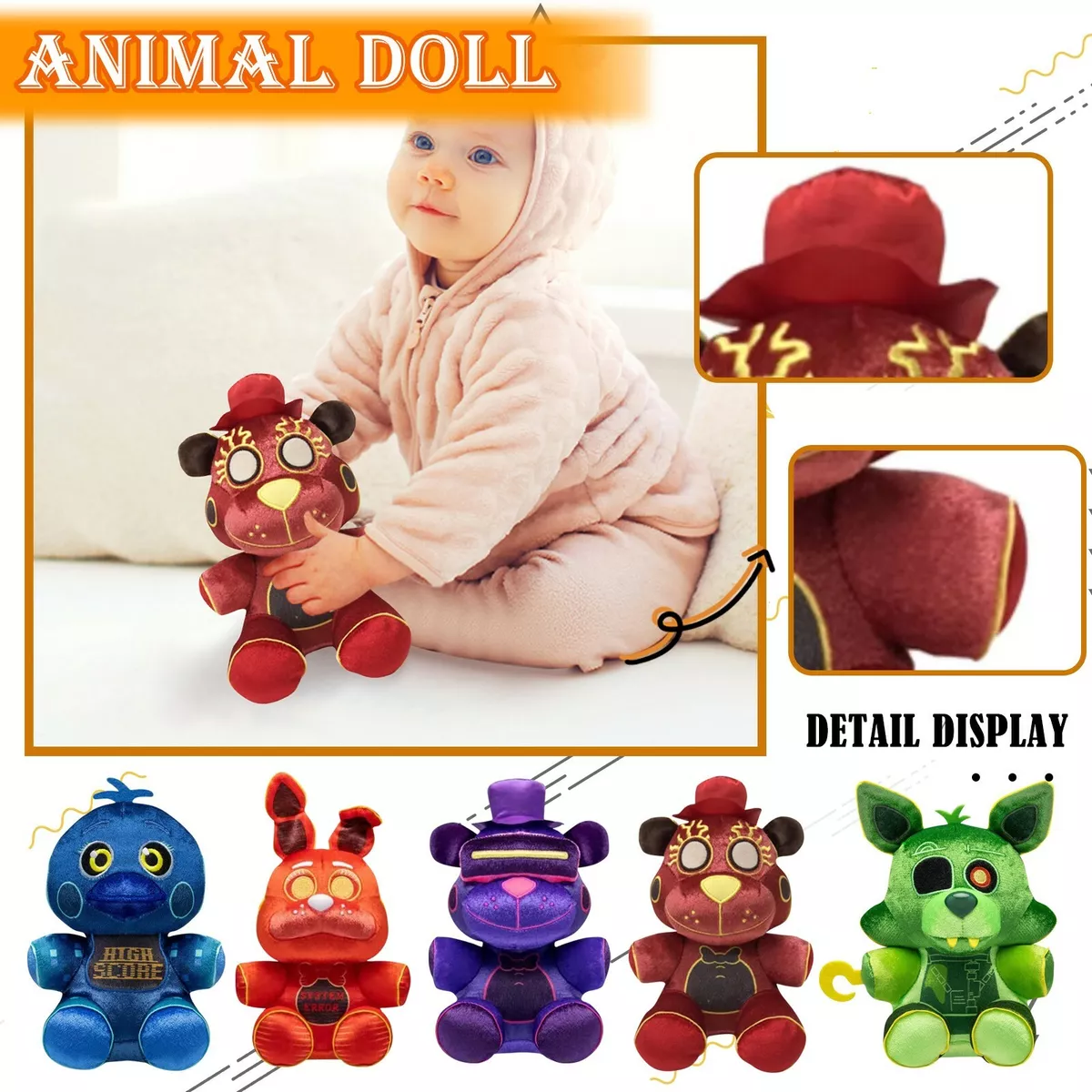 Born Pretty Five Nights At Freddy's Fnaf Horror Game Kid Doudou Jouet  Poupées En Peluche