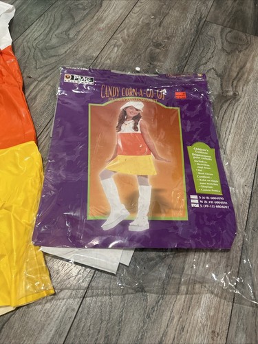 Vintage PMG Candy Corn a Go Go Kids Costume Size L - 第 1/9 張圖片