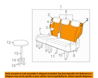 Chrysler Third Row Seat-seat Back Cover Right 1hy28es3aa Chrysler Third Row Seat-seat Back Cover Right 1hy28es3aa