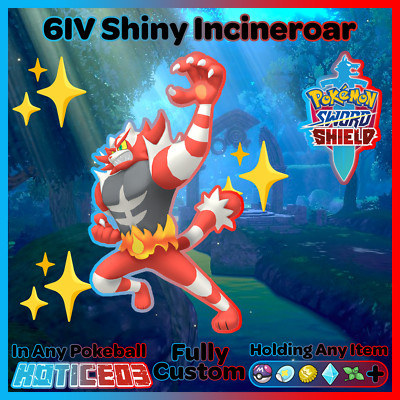 INCINEROAR   Ultra SHINY 6IV   Pokemon SWORD and SHIELD lv100 +EVs Alola Starter