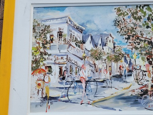 Dego (Denis Gauthier) Original Signed Painting On Canvas Framed Key West Florida - Picture 3 of 15