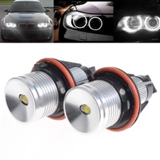 2x White LED Angel Eye Halo Ring Light Bulbs Lamp For BMW E39 E60 E53 E83 X3 X5