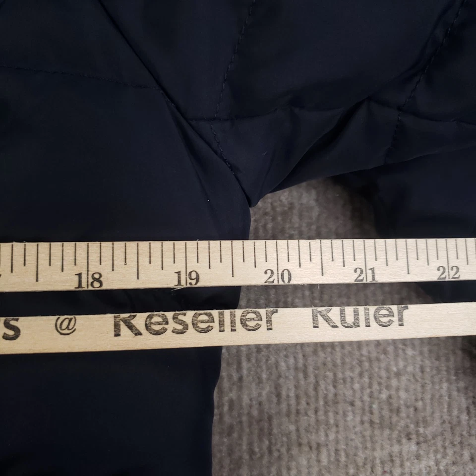 Chaqueta acolchada Lacoste para mujer talla 40 mediana azul plumón de ganso con capucha cremallera completa Z Foto 3 de 4