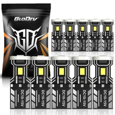 10x Super White T10 168 W5W 2825 LED License Plate Interior Light Bulb 6000K