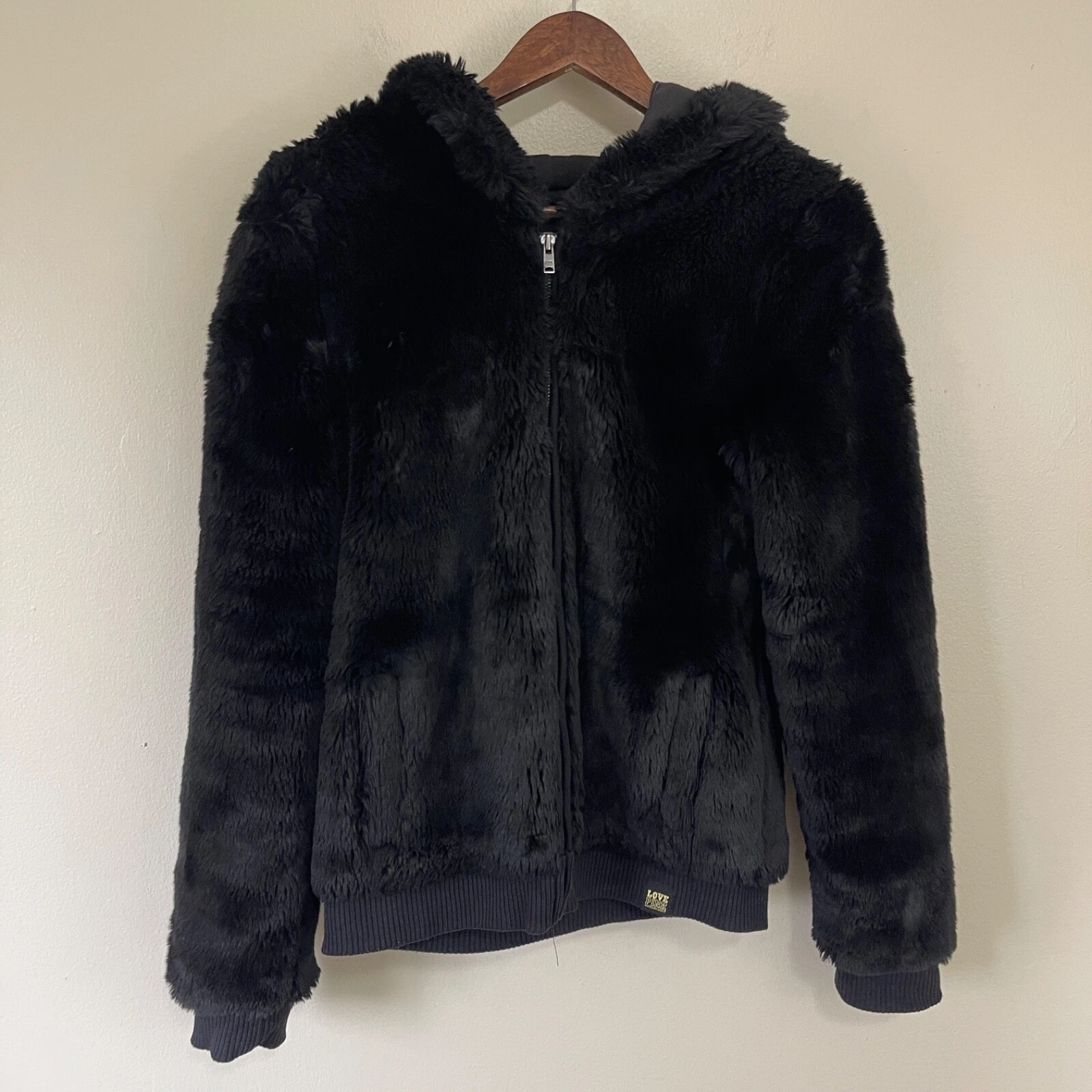 VETEMENTS RARA Victorias Secret ROSA 2011 Fashion Show Pelliccia Zip Felpa con Cappuccio Giacca Small Limited