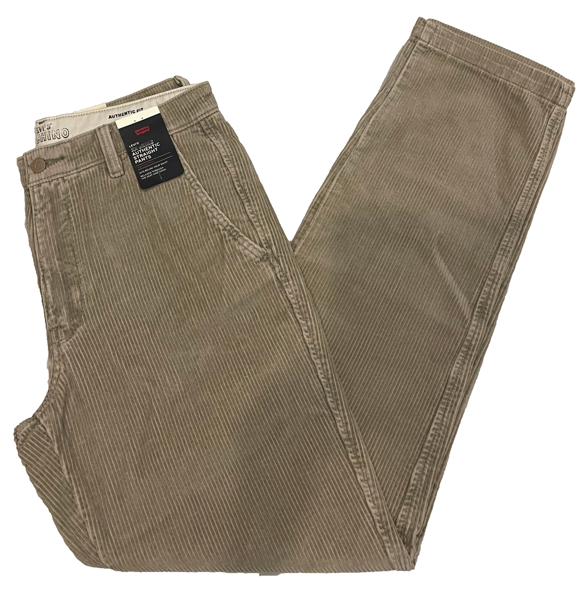 Levis XX Chino Authentic Straight Corduroy Pants 32X34 Timber Wolf